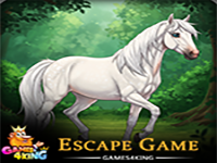 Play Majestic White Mare Rescue - Free Online Escape Game