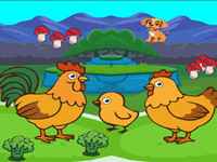 Play Feed Hungry Hen Family - Free Online Escape Game