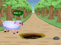 Play Help Fallen Down Sheep Baby - Free Online Escape Game