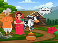 Play Village Couple Missed Calf - Free Online Escape Game