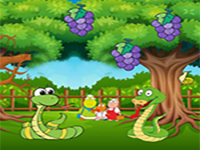 Play Snakes Surrounding Frog Family - Free Online Escape Game