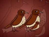 Wood Thrush Bird Family Escape