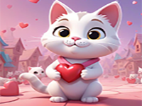 Play Lovely Cat With Heart Rescue - Free Online Escape Game
