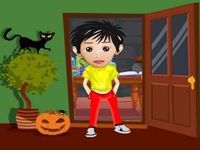 Boy Escape From Halloween Room