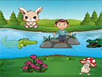 Play Boy Escaped Dangerous Crocodiles - Free Online Escape Game