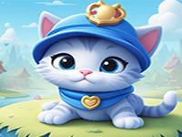 Play Cute Blue Hat Kitty Rescue - Free Online Escape Game