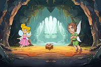 Play Fairy Pair Trapped Cursed Cave - Free Online Escape Game
